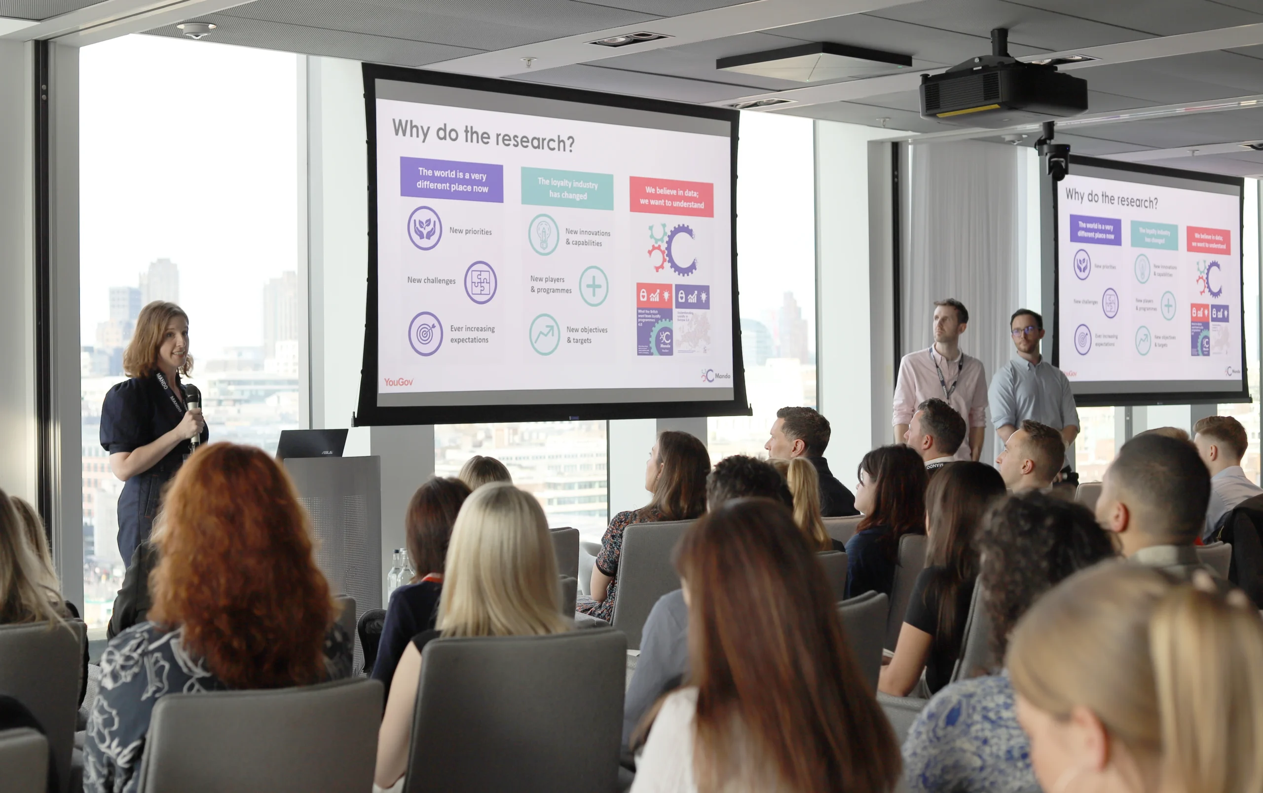 Loyalty Dynamics: Charlie, Nick and James presenting.