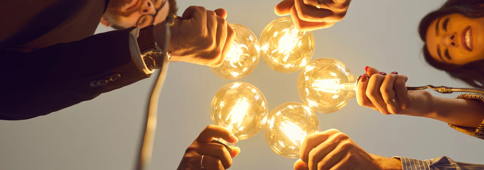 Brand partnerships insights - light bulbs being held together