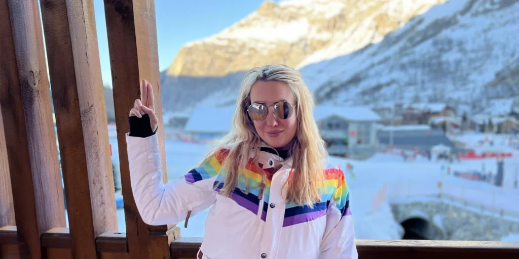 Kirsten Ed: on the snowy slops