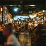 Marketing Partnership: busy restaurant with blurred motion