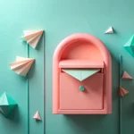 Door Drop: AI generated image of mailbox with paper hanging out of the letterbox