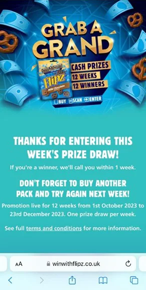 On Pack Promotion: Flipz case study example