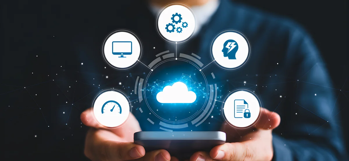 Digital Reward Delivery: man holding phone with 3D data coming out