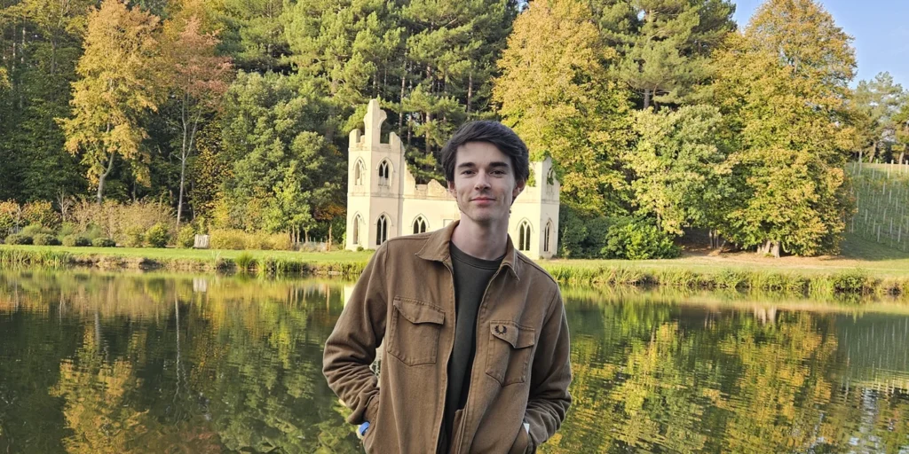 Ben Phillips: picture of him by a lake in England