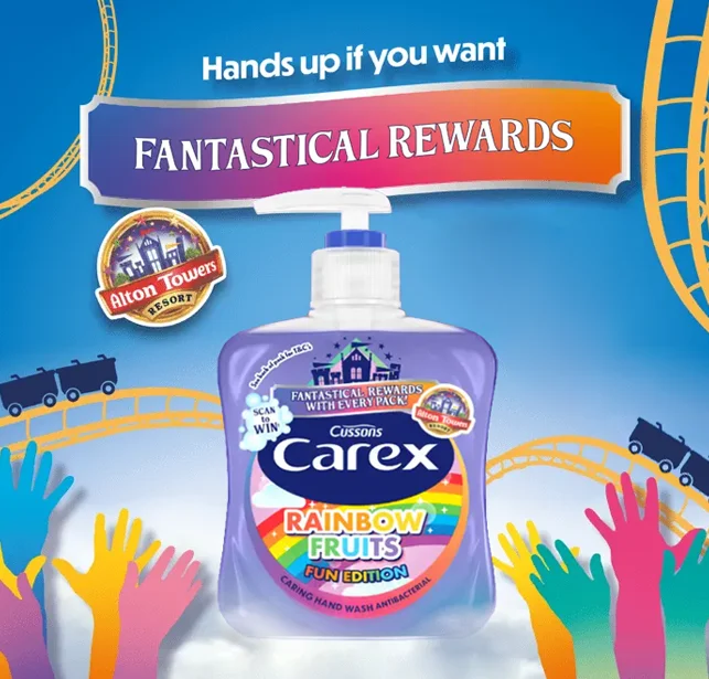 What makes a successful on-pack promotion: Carex Win Fantastical Prizes campaign packaging