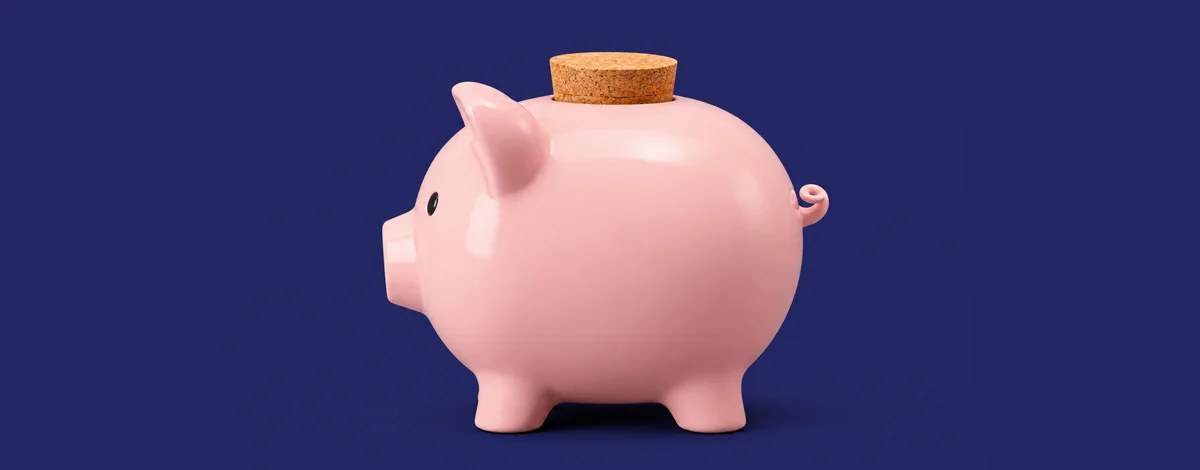 What is a Fixed Fee: money piggy bank with a cork in the top to show no more money needs to be spent from it