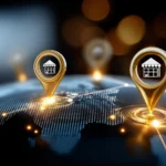 Deliver Rewards Globally: gold location points all over the globe