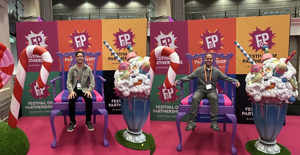 PI LIVE Europe 2026: Jamie and Adem on the large seat installation at the event